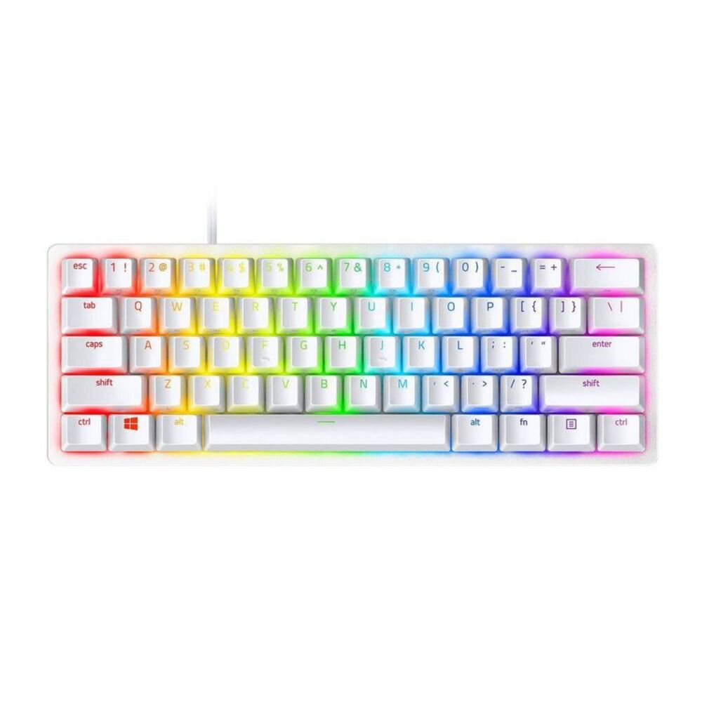 Razer Huntsman Mini Mercury 60% with Clicky-Purple Switch